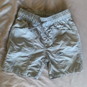 The Children's Place Light Gray Elastic-Waist Drawstring Shorts with Zip Pocket